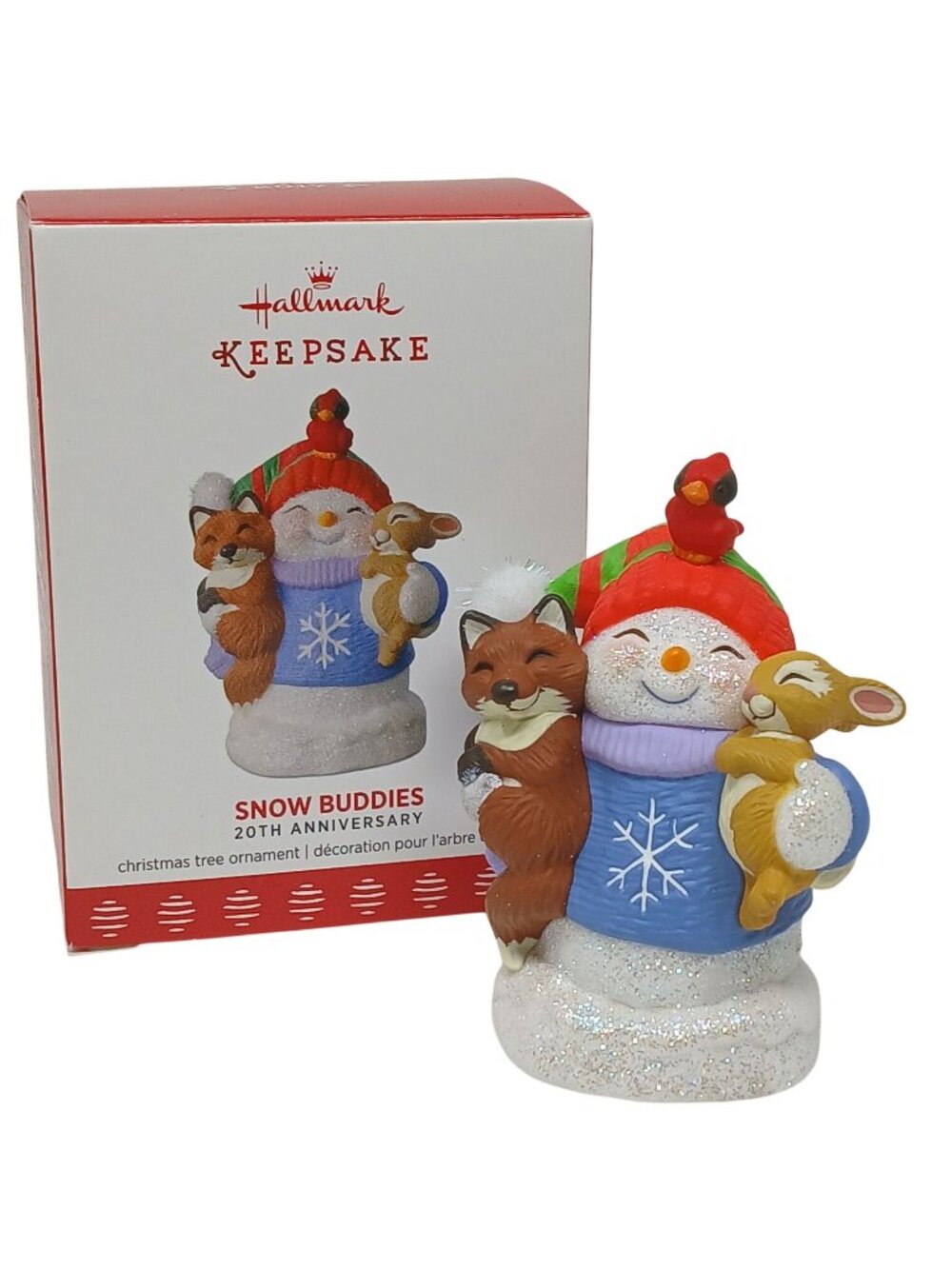 Hallmark Keepsake Snow Buddies 2017 Christmas Ornament Fox Bunny w/Box #D-10
